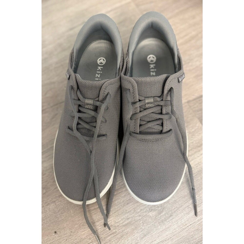 Kizik Madrid Handsfree Sneakers Mens 9.5 Womens 11 Gray Knit Gray Shoes